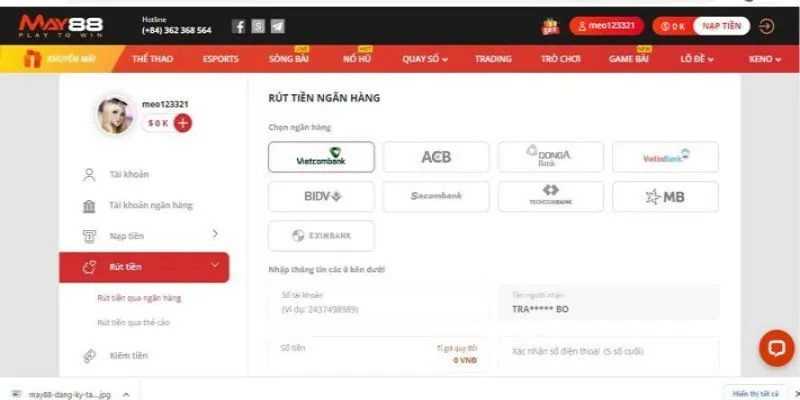Lưu ý khi nạp tiền may88 cần nắm rõ